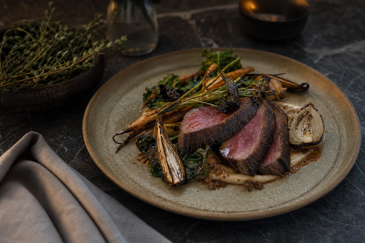 A seasonal dinner served at Granite Hour