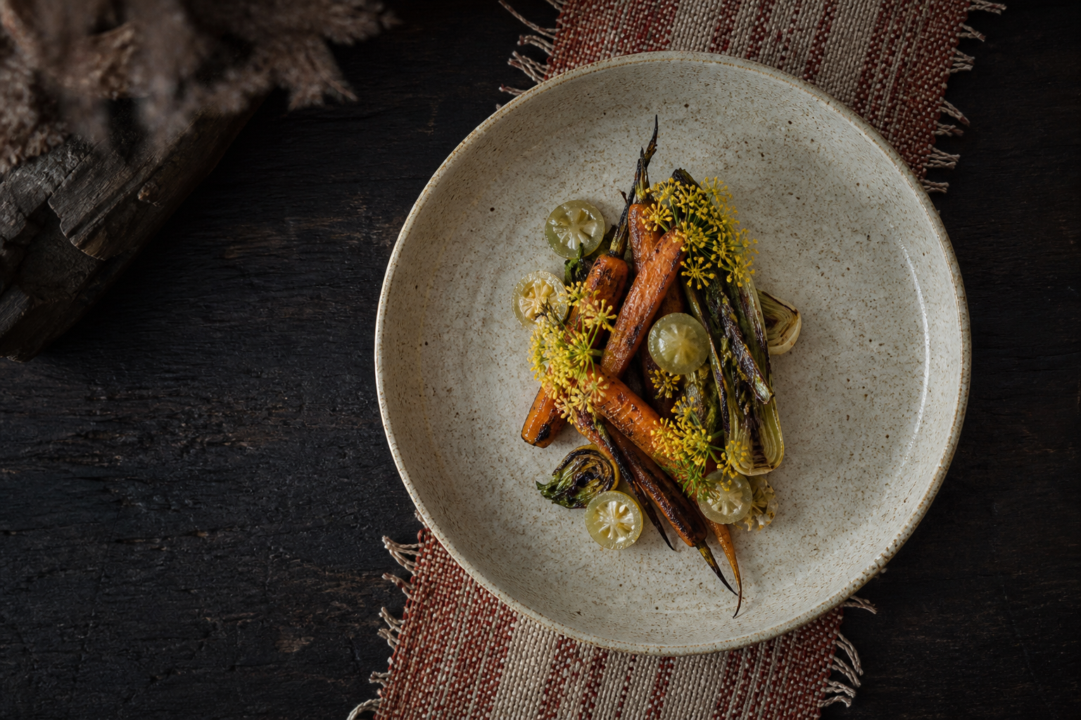 A seasonal root vegetable dish created for the Yarrow House concept